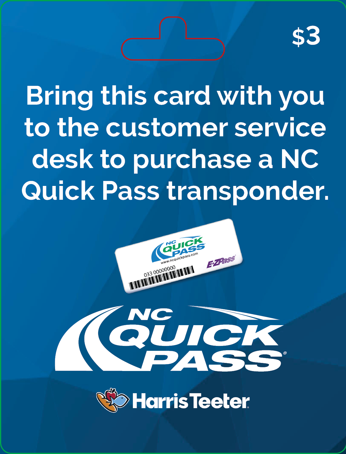 NC Quick Pass Toll Transponder Sale Announcement and Gift Card ...
